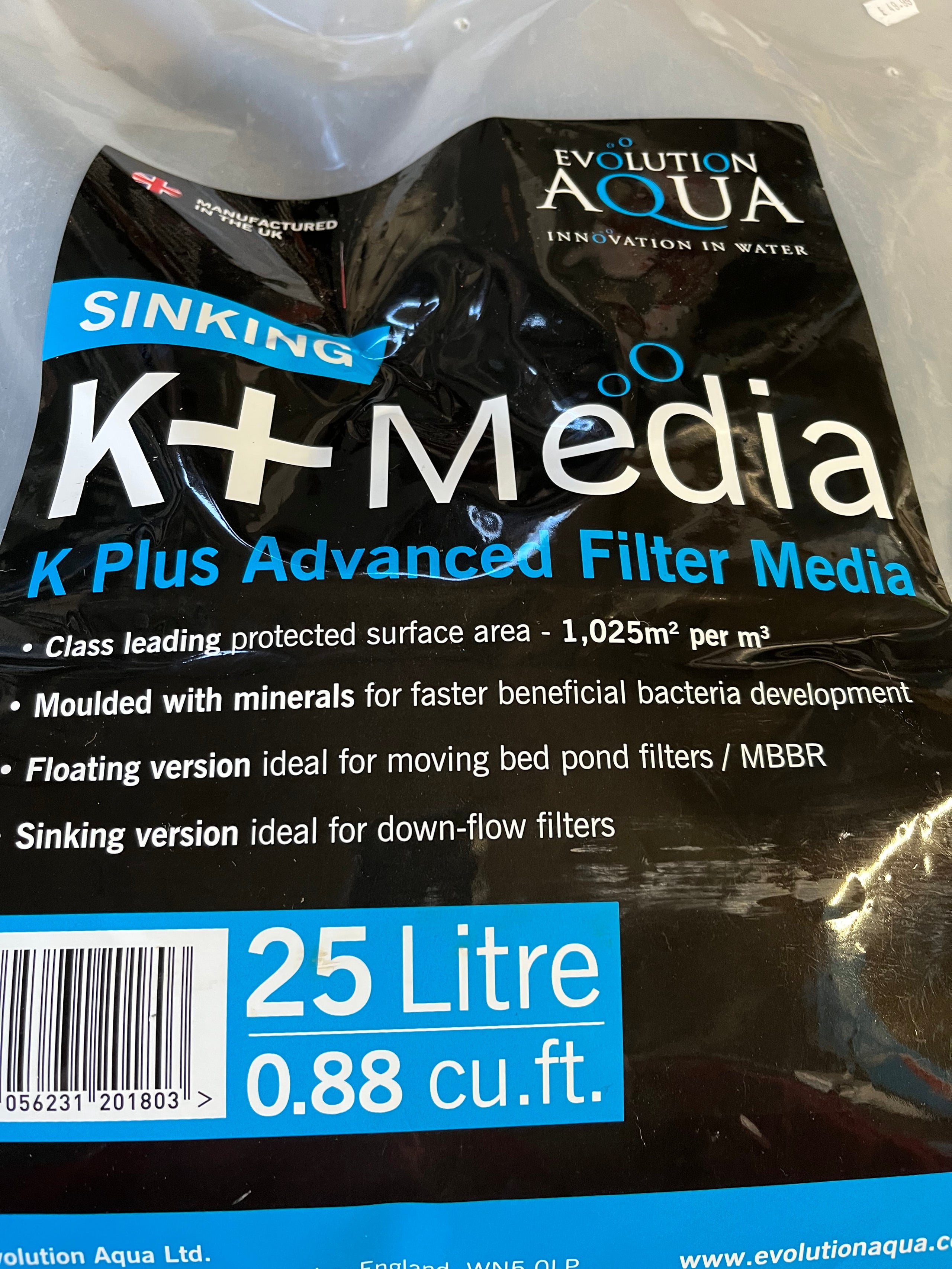 EA Kplus Advanced Filter Media Sinking 25 litre